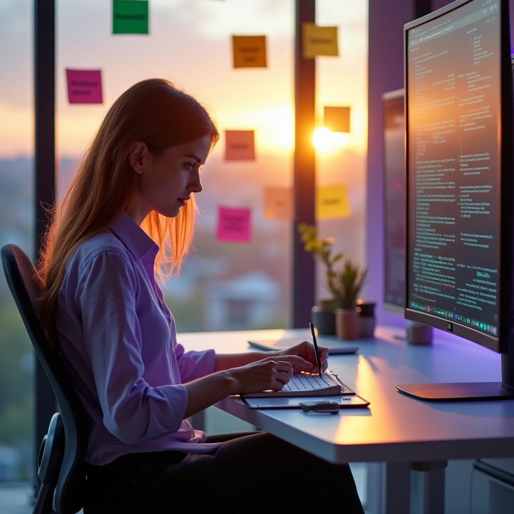 Copywriter pracující na emocionálním textu pro web